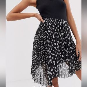 All Saints Lea scatter pleated skirt
